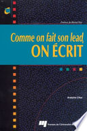 Comme on fait son lead, on ecrit /