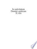 In nativitatem Domini canticum : H. 416 /