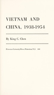 Vietnam and China, 1938-1954 /