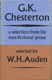 G. K. Chesterton : a selection from his non-fictional prose /