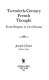 Twentieth-century French thought : from Bergson to Levi-Strauss /