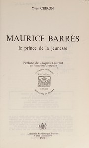 Maurice Barrès, le prince de la jeunesse /