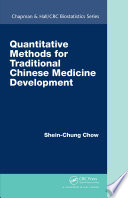 Quantitative methods for traditional Chinese medicine development /