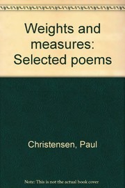 Weights and measures : selected poems /