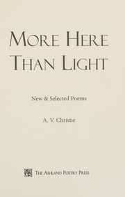 More here than light : new & selected poems /