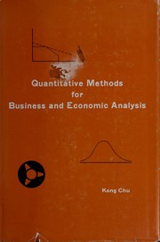 Quantitative methods for business and economic analysis.