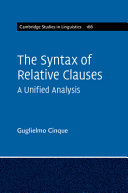 The syntax of relative clauses : a unified analysis /