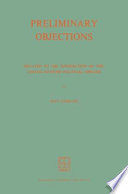 Preliminary Objections : Related to the Jurisdiction of the United Nations Political Organs /