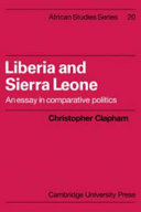 Liberia and Sierra Leone : an essay in comparative politics /