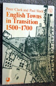 English Towns in transition 1500-1700 /