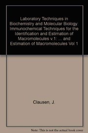 Immunochemical techniques for the identification and estimation of macromolecules /