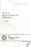 Review of African granulites and related rocks /