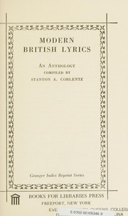 Modern British lyrics : an anthology /