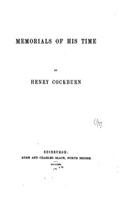 Memorials of his time /