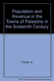 Population and revenue in the towns of Palestine in the sixteenth century /