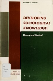 Developing sociological knowledge : theory and method /