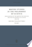 Boston Studies in the Philosophy of Science : Proceedings of the Boston Colloquium for the Philosophy of Science 1966/1968 /