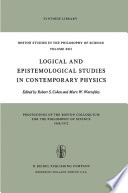 Logical and Epistemological Studies in Contemporary Physics /