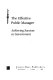 The effective public manager : achieving success in government /
