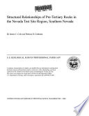 Structural relationships of pre-Tertiary rocks in the Nevada Test Site region, southern Nevada /