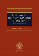 The law of defamation and the Internet /