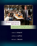 Organizational behavior : improving performance and commitment in the workplace /