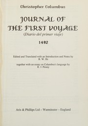 Journal of the first voyage 1492 = Diario del primer viaje, 1492 /