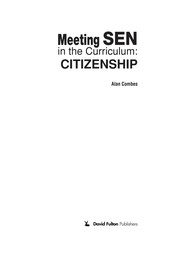 Meeting SEN in the curriculum : citizenship /