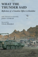 What the thunder said : reflections of a Canadian officer in Kandahar /