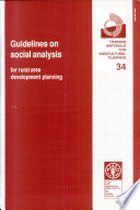 Guidelines on social analysis for rural area development planning /