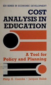 Cost analysis in education : a tool for policy and planning /