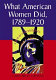 What American women did, 1789-1920 : a year-by-year reference /