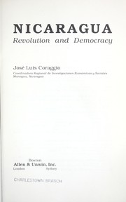 Nicaragua, revolution and democracy /