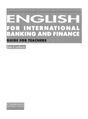 English for international banking and finance : guide for teachers /