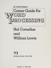 Career guide for word processing /