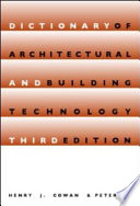 Dictionary of architectural and building technology /