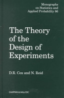 The theory of the design of experiments /