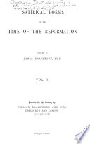 Satirical poems of the time of the Reformation /