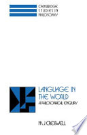 Language in the world : a philosophical enquiry /