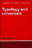 Typology and universals /