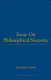 An essay on philosophical necessity : 1793 /