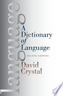 A dictionary of language /