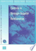 Controls in strategic supplier relationships /