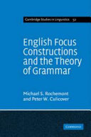 English focus constructions and the theory of grammar /