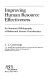 Improving human resource effectiveness : an annotated bibliography of behavioral science contributions /