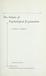 The nature of psychological explanation /