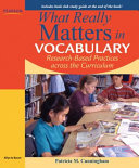 What really matters in vocabulary : research-based practices across the curriculum /