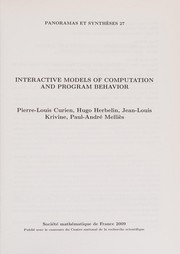 Interactive models of computation and program behavior /