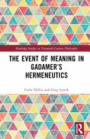 The event of meaning in Gadamer's hermeneutics /