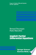 Implicit partial differential equations /